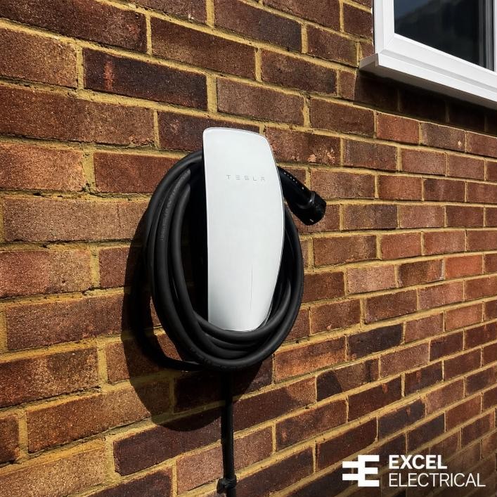 Tesla wall connector by Excel Electrical in Newport Pagnell