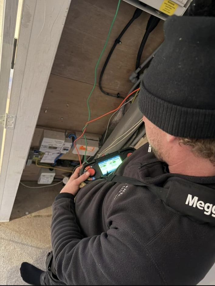 EICR in progress by Excel Electrical in Bedford